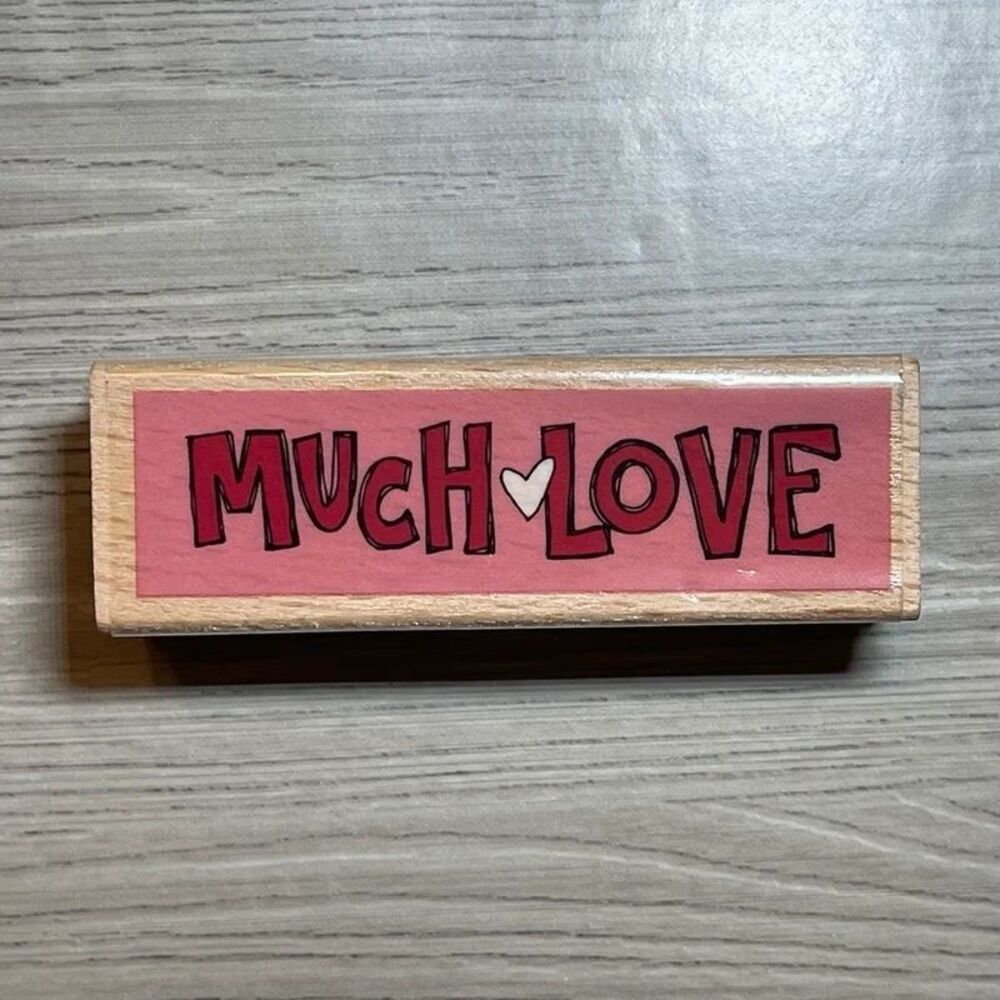 Kolette Hall Vintage Much Love Rubber Stamp